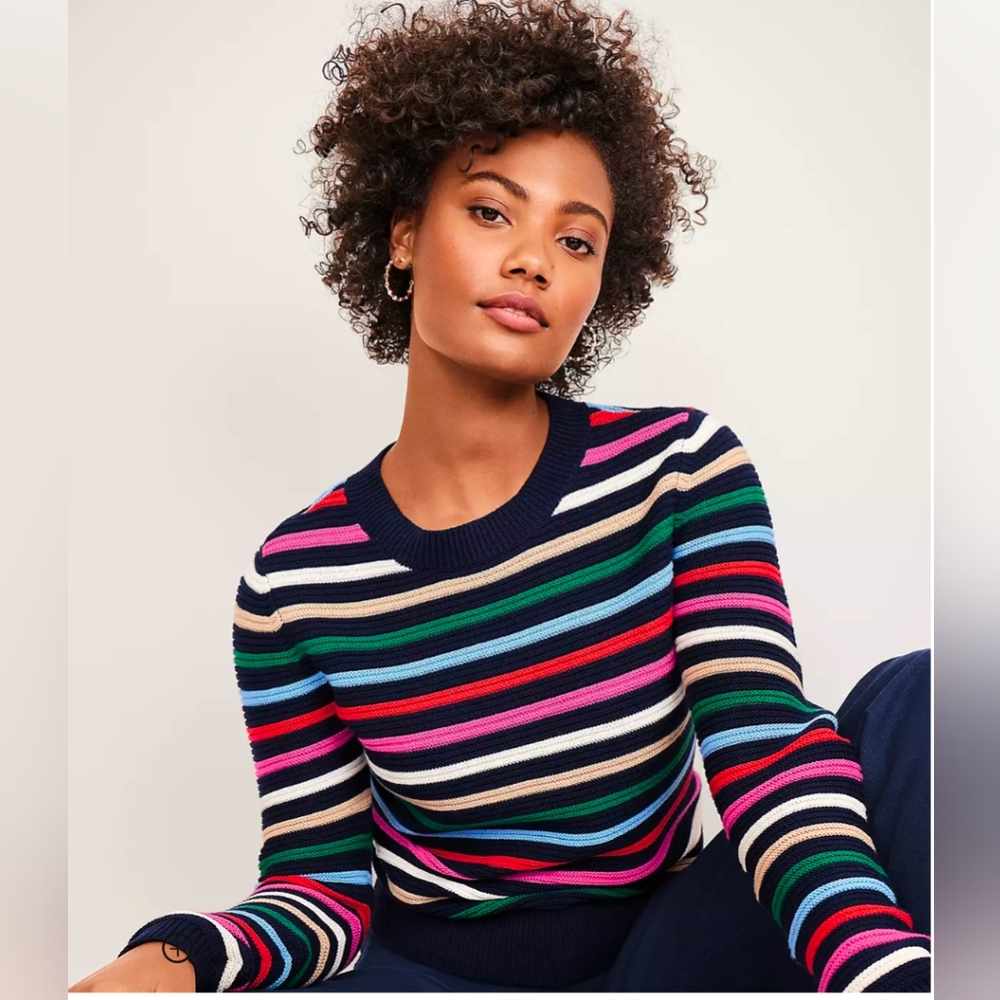 Loft textured stripe sweater